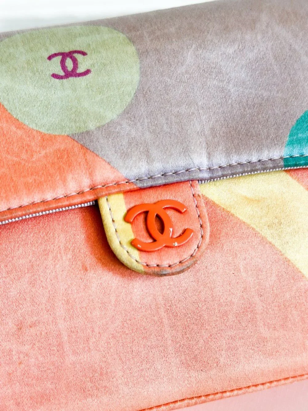 Chanel Mini Shoulder Bag Multicolored Satin Bag - Picture 9 of 16